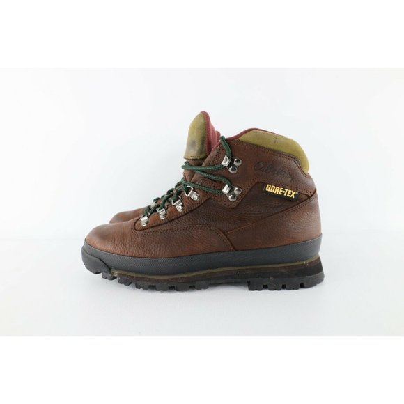 Vintage 90s Cabelas Mens 10 B Goretex Leather Waterproof Hiking Boots Brown main image 4